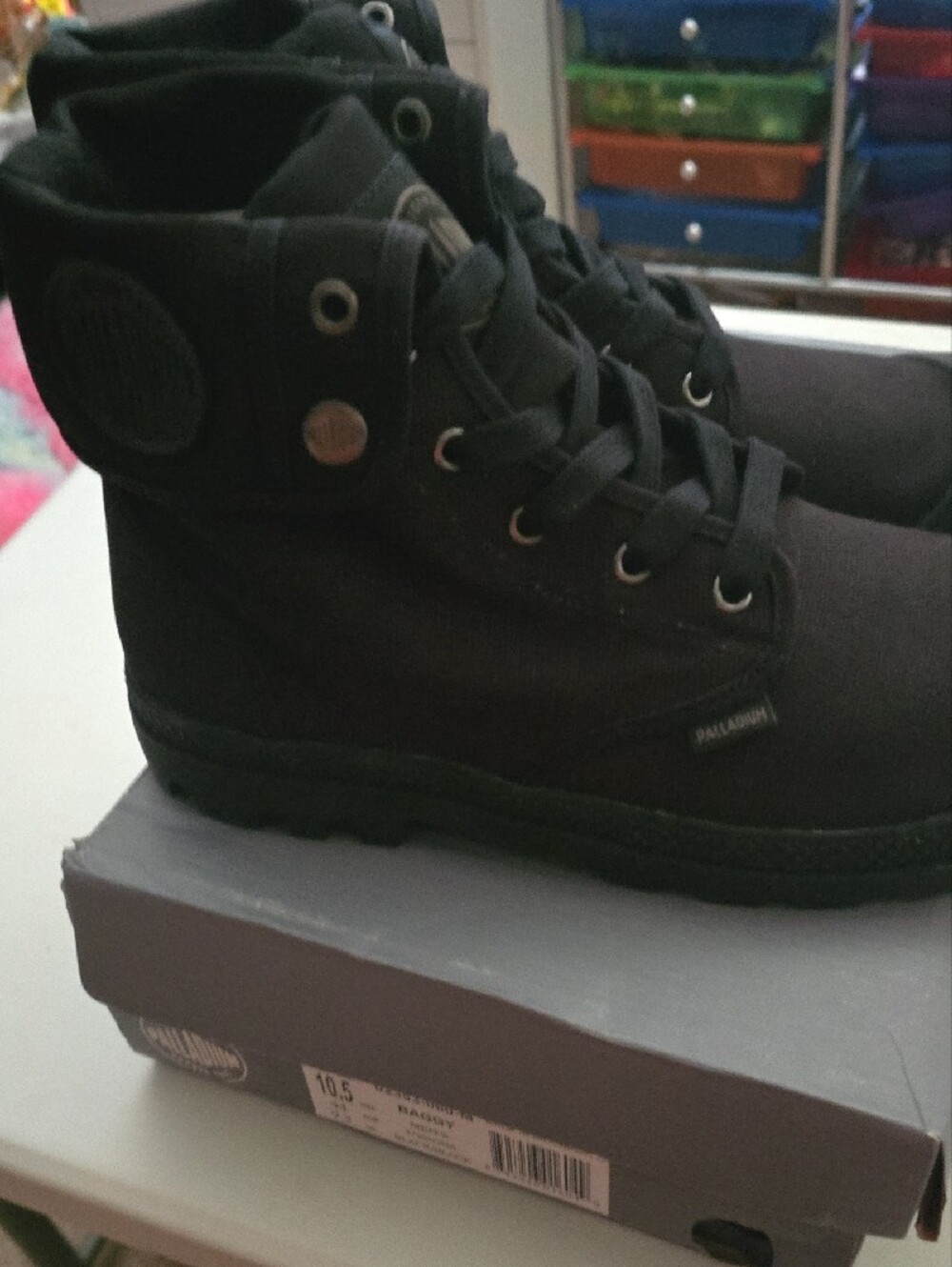 Palladium Black Canvas High-Top Sneakers - Picture 3 of 7